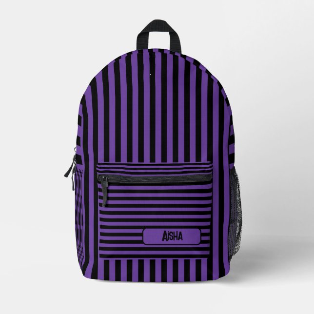 Mochila Impresa Royal Purple Black Vintage Striker Name (Anverso)