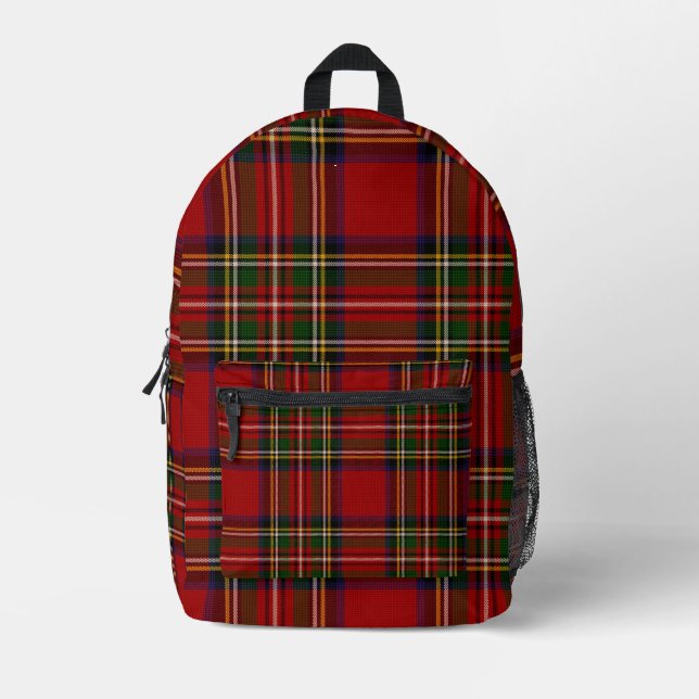 Mochila Impresa Royal Stewart Clan Tartan Plaid (Anverso)