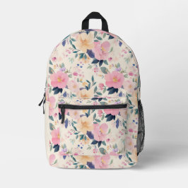 Mochila Impresa Rubor&Bloom Elegante Floral Pastel color de agua r