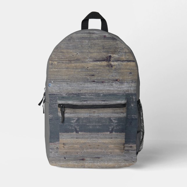 Mochila Impresa Rustic Wood Trendy (Anverso)