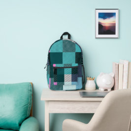 Mochila Impresa Rústica Placa contemporánea