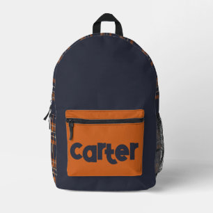 Mochila Impresa Rústico naranja azul invernal
