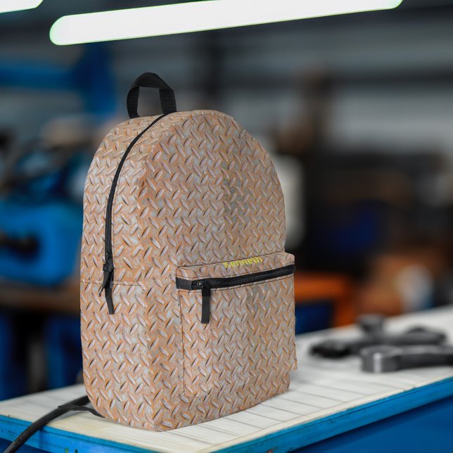 Mochila Impresa Rusty Diamond Plate Nombre personalizado (Subido por el creador)