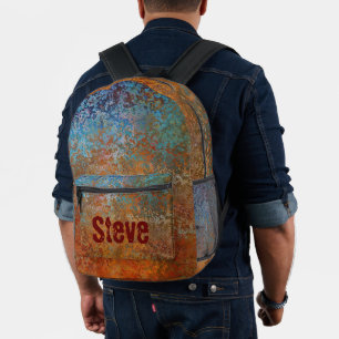 Mochila Impresa Rusty, Verdigris, Grunge Steampunk Personalizado