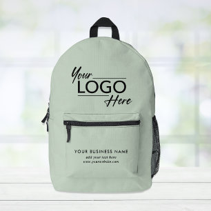 Mochila Impresa Sage Green, logotipo de negocios moderno