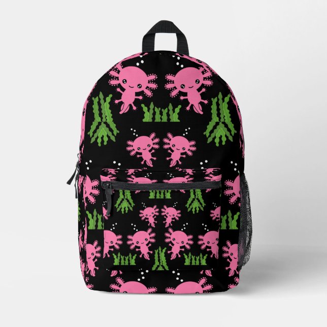 Mochila Impresa Salamander Axotl exótico (Anverso)