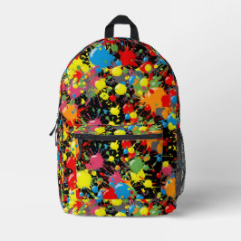 Mochila Impresa Salpicaduras de pintura de arcoíris