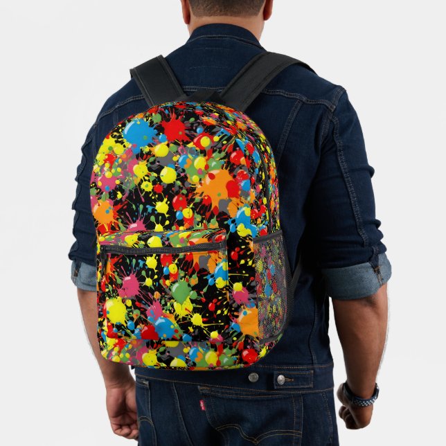 Mochila Impresa Salpicaduras de pintura de arcoíris (Insitu (Modelo))