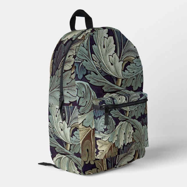 Mochila Impresa Saltos de fondo de William Morris Acanthus (Esquina izquierda trasera)