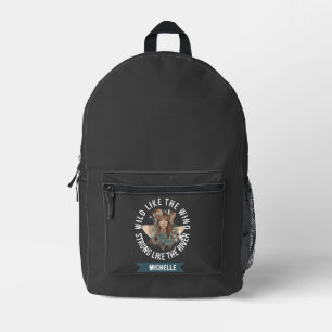 Mochila Impresa Salvaje como el viento, fuerte como el río Perso