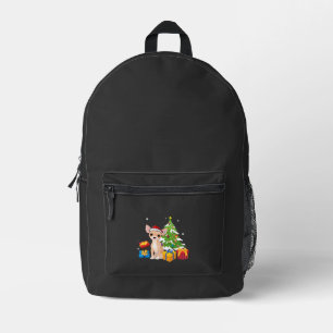 Mochila Impresa Santa divertido Chihuahua perro árbol de Navidad r