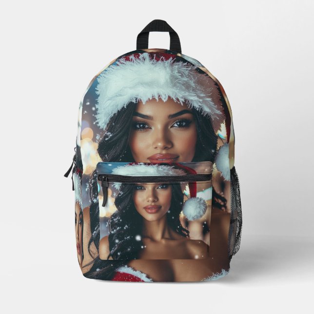 Mochila Impresa Santa Girl - Ho Ho Ho - Christmas (Anverso)