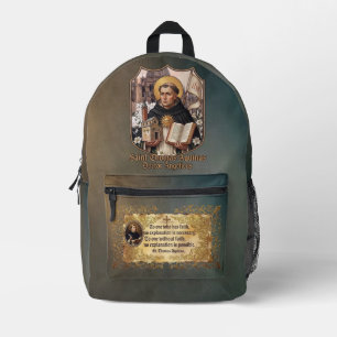 Mochila Impresa Santo Tomás de Aquino Doctor Católico Angelicus