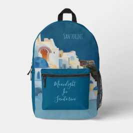 Mochila Impresa Santorini, Medianoche en Santorini,Romántico