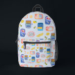 Mochila Impresa Sardinas y limones<br><div class="desc">Un diseño adorable de sardinas en latas y sardinas en un plato,  rodeadas de limones. Evoca una cálida tarde junto al Mar Mediterráneo,  o en la costa de Portugal. Un gran regalo para los amantes de los viajes y la comida.</div>