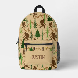 Mochila Impresa Sasquatch con estampado de pie grande