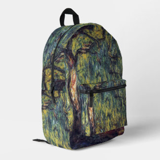 Mochila Impresa Sauce llorón de Claude Monet, Arte fino vintage