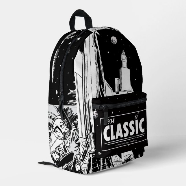 Mochila Impresa SCI-FI Classic Retro Backpack  (Esquina izquierda trasera)