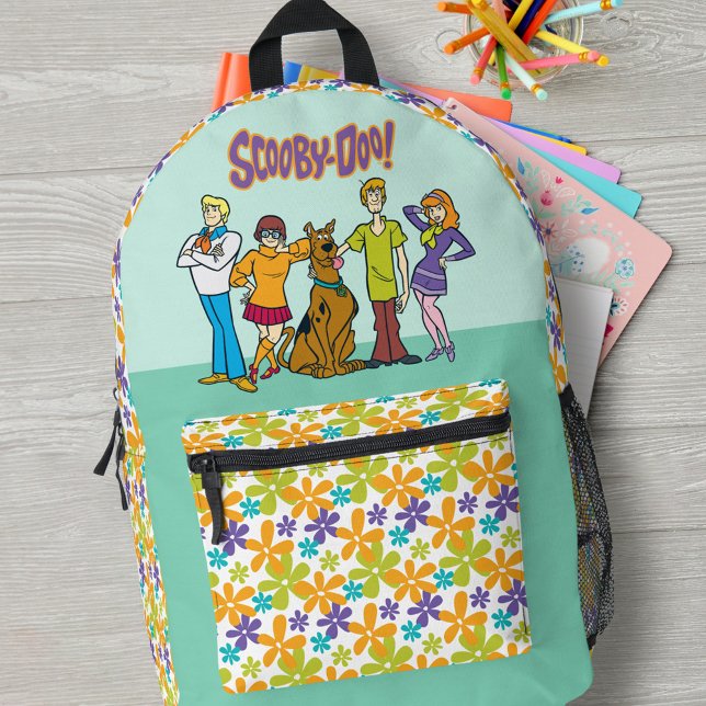 Mochila Impresa Scooby-Doo | Grupo entero 14 Mystery Inc (Backpack on desk)