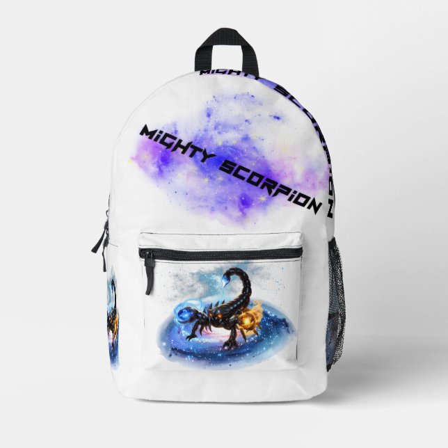 MOCHILA IMPRESA SCORPION OF THE COSMIC ARCANE (Anverso)