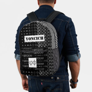 Mochila Impresa Secuencia Fibonacci Centesimal 12Digit de K Yoncic