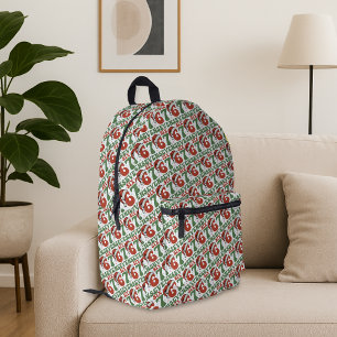 Mochila Impresa Seis Siete 67 Gorro de Santa Divertido Navidad Xma