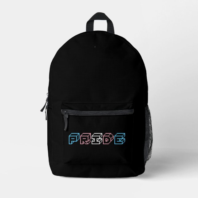 Mochila Impresa señal de texto de orgullo transgénero (Anverso)