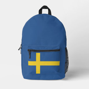 Mochila Impresa Sencilla y moderna Suecia Bandera de Suecia Souven