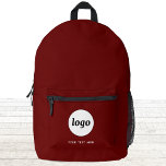 Mochila Impresa Sencillo logotipo Texto Promocional Negocios Borgo<br><div class="desc">Añade tu propio logotipo y elección de texto a este diseño. Eliminar el texto si lo prefiere. Minimalista y profesional. Ideal para un producto promocional para sus clientes y clientes. Para ver otras versiones,  vea la colección.</div>