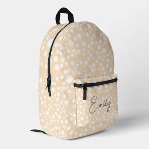 Mochila Impresa Sencillo patrón punteado blanco sobre fondo meloco