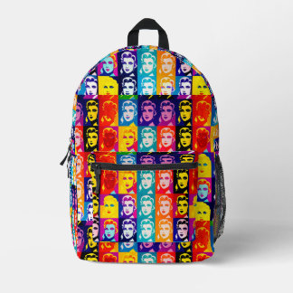 Mochila Impresa Señora Mirada Retro