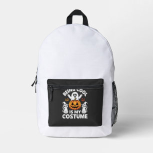 Mochila Impresa Ser Genial En Halloween Es Mi Diseño De Fantasma D