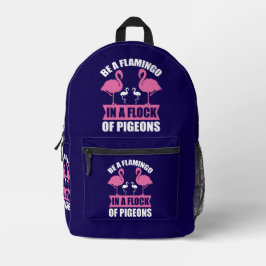 Mochila Impresa Ser Un Flamenco En Una Bandada De Palomas