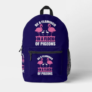 Mochila Impresa Ser Un Flamenco En Una Bandada De Palomas