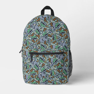 Mochila Impresa Sesame Sesame Patrón de Oscar el Gruñón