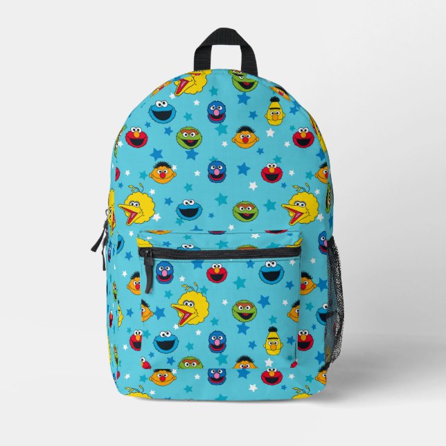 Mochila Impresa Sesame Street | Patrón de Estrellas de Mejores Ami (Anverso)