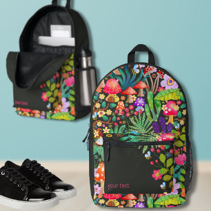 Mochila Impresa Seta de fantasía colorida y caprichosa de vuelta a