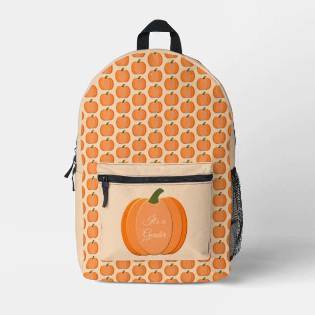 Mochila Impresa Sexo de calabaza neutra de Naranja suave (Anverso)