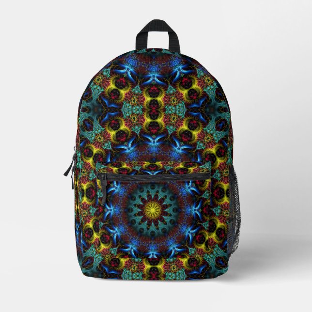 Mochila Impresa Shaman azul Mandala Lace (Anverso)