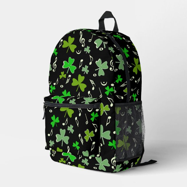 Mochila Impresa Shamrock Music Notes (Esquina derecha trasera )