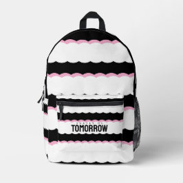 Mochila Impresa “Shapes of Tomorrow” Black, White & Pink Wavy 