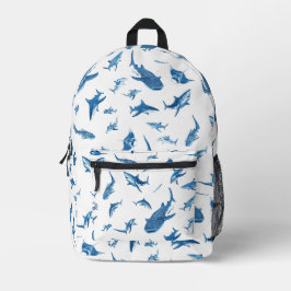 Mochila Impresa Sharks & Manta Rays｜Ocean Art Design