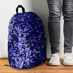 Mochila Impresa Shinny Royal Blue Stylish secuela escuela moderna