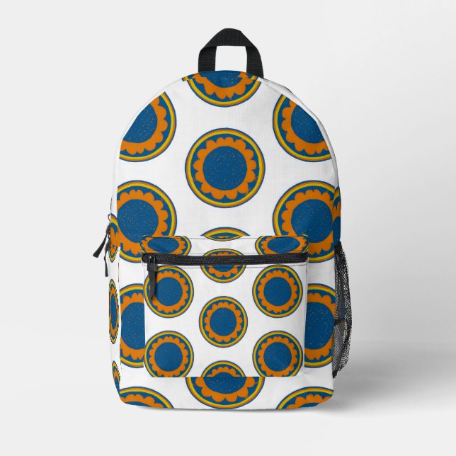 Mochila Impresa Shweshwe africano (Anverso)