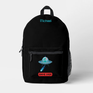 Mochila Impresa Sí, creo que el arte de la nave espacial Pixel vol