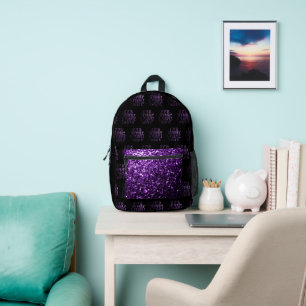 Mochila Impresa Si es brillante y morado quiero patrón negro