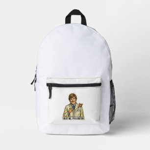 Mochila Impresa Sierra divertida confía en mí, soy un médico sierr