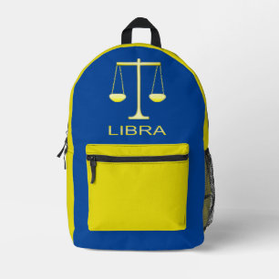 Mochila Impresa Signo de estrella de balanzas de oro de Libra