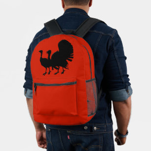 Mochila Impresa Silhouette de pavos