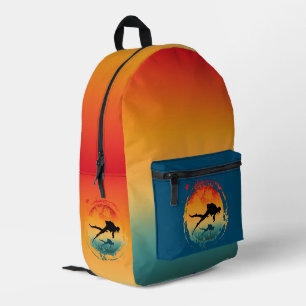 Mochila Impresa Silhouette Scuba Diver